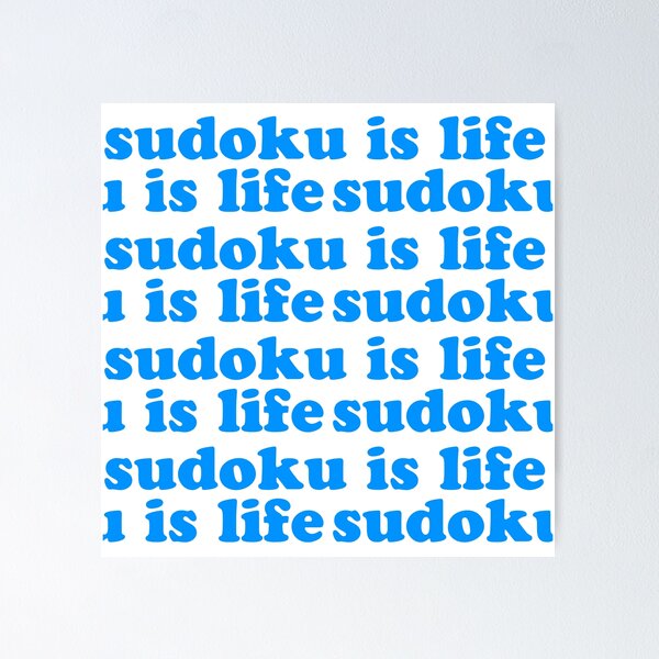 Item preview, Sudoku is Life | Blue Tiled Font 1 designed and sold by beanibooi.