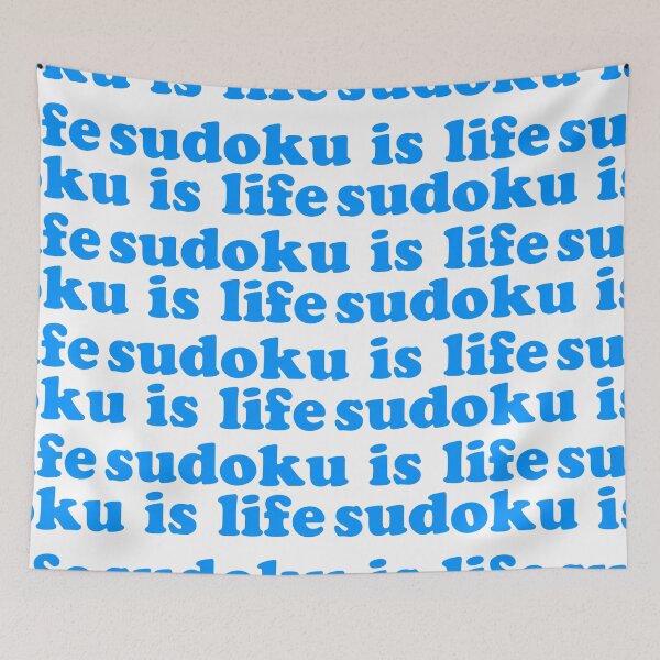 Item preview, Sudoku is Life | Blue Tiled Font 1 designed and sold by beanibooi.