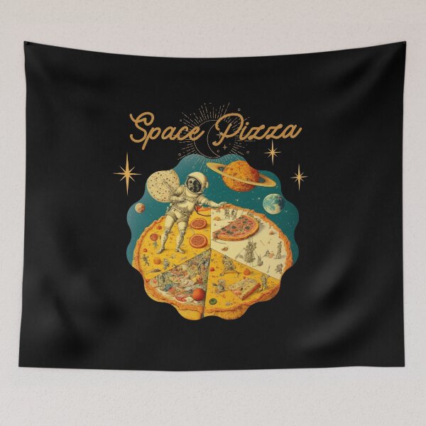 Item preview, Fantasy on the theme of Pizza in space Vintage comics Space Pizza designed and sold by GorinART.