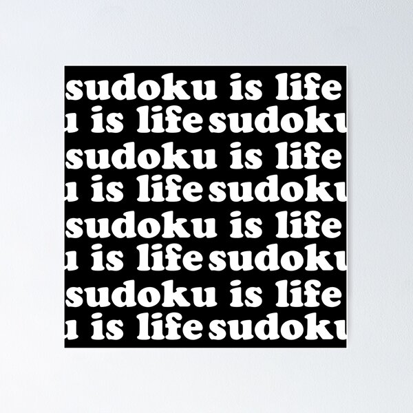 Item preview, Sudoku is Life | White Tiled Font 1 designed and sold by beanibooi.