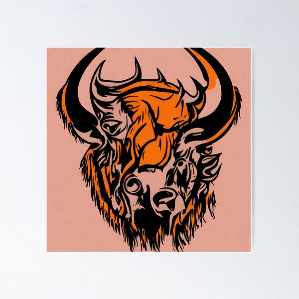 Artikelvorschau, Bison logo, geometric, vector, symmetrical, minimalism entworfen und verkauft von DrawItOnce.