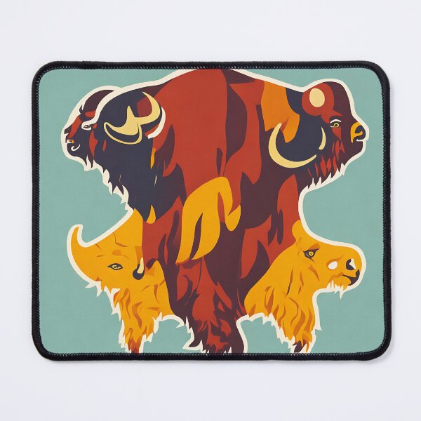 Item preview, Bison logo, geometric, vector, symmetrical, minimalism designed and sold by DrawItOnce.