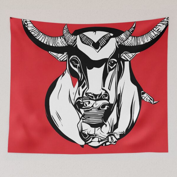Artikelvorschau, Bull logo, geometric, vector, symmetrical, minimalism entworfen und verkauft von DrawItOnce.