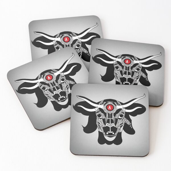 Item preview, Bull logo, geometric, vector, symmetrical, minimalism designed and sold by DrawItOnce.