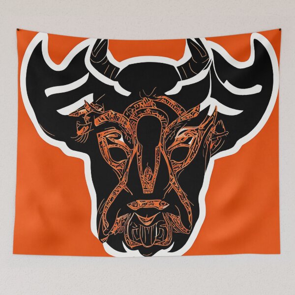 Artikelvorschau, Bull logo, geometric, vector, symmetrical, minimalism entworfen und verkauft von DrawItOnce.