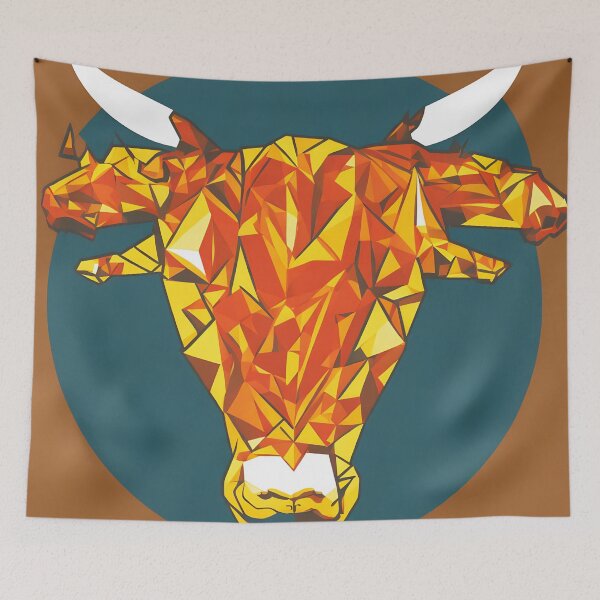 Artikelvorschau, Bull logo, geometric, vector, symmetrical, minimalism entworfen und verkauft von DrawItOnce.