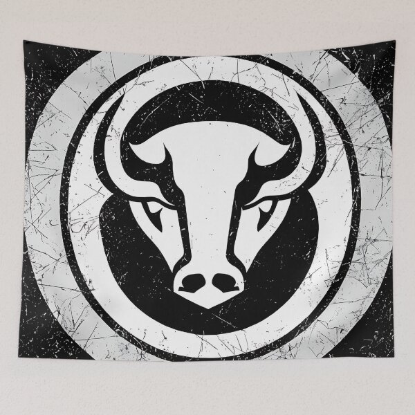 Item preview, Bull logo, geometric, vector, symmetrical, minimalism designed and sold by DrawItOnce.