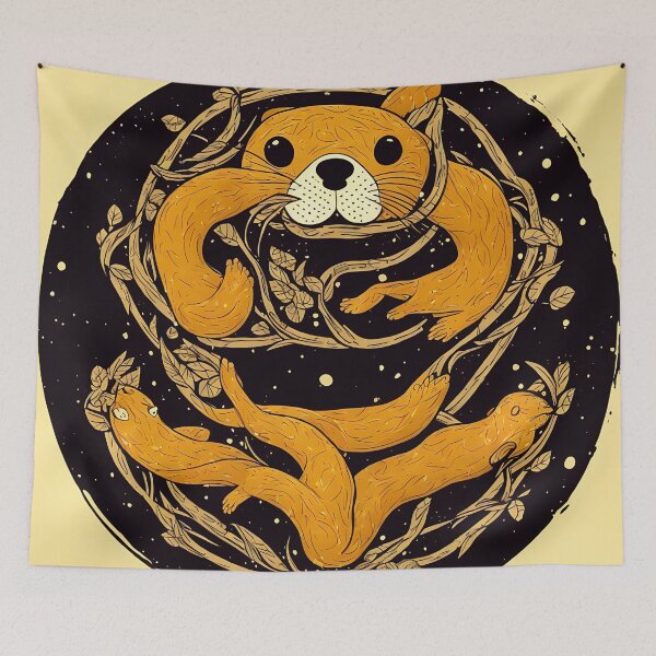 Item preview, Otter logo, geometric, vector, symmetrical, minimalism designed and sold by DrawItOnce.