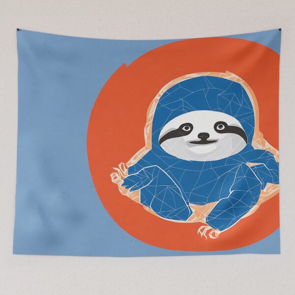 Item preview, Sloth logo, geometric, vector, symmetrical, minimalism designed and sold by DrawItOnce.