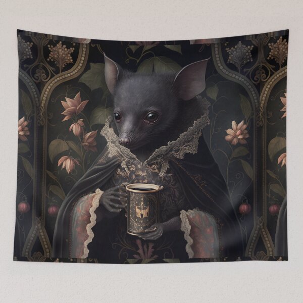 Item preview, Dainty bat with coffee designed and sold by SenkiAlphonse.
