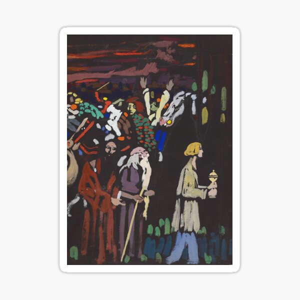 Item preview, Wassily Kandinsky   Study on ‘Panic’ (1907)  | Wassily Kandinsky abstract art designed and sold by TeeARTHY.