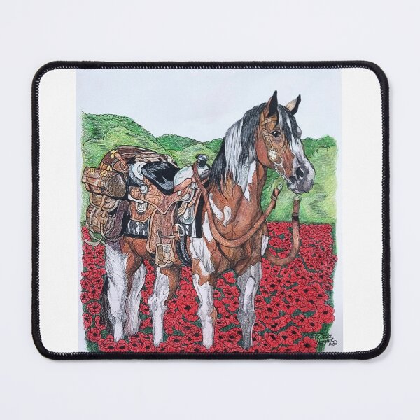 Item preview, Soldier's Horse in Poppy's Field designed and sold by Dax Stringer.