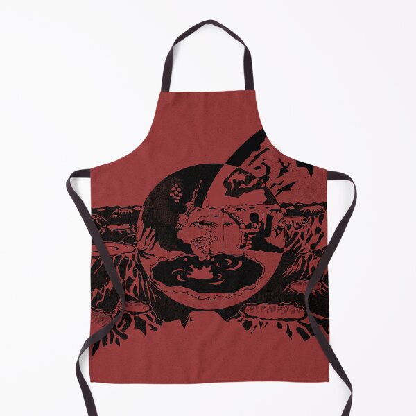 Item preview, Red and black and yellow retro futuristic alien space fishing camp designed and sold by Popalt.