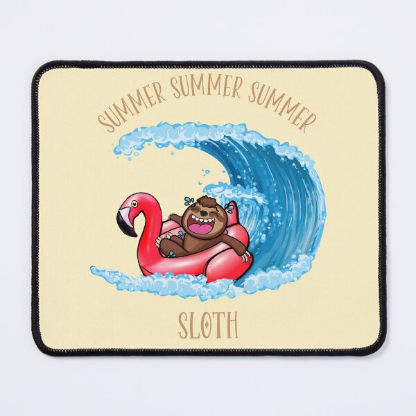 Item preview, Funny summer surfing a flamingo sloth designed and sold by TipTopTapo.