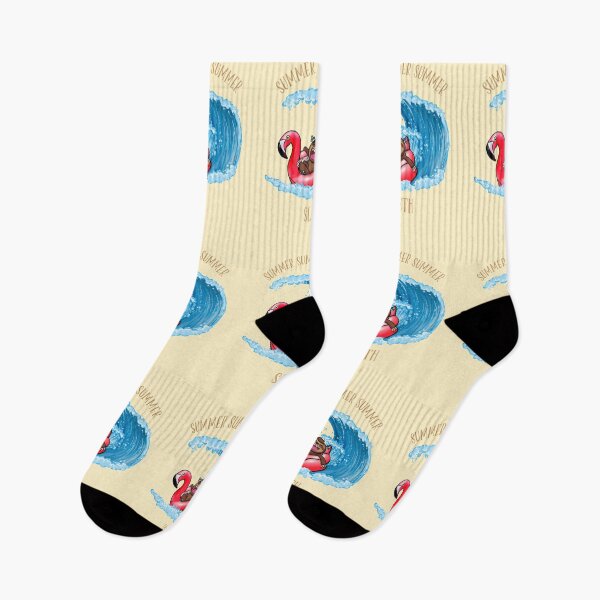Item preview, Funny summer surfing a flamingo sloth designed and sold by TipTopTapo.