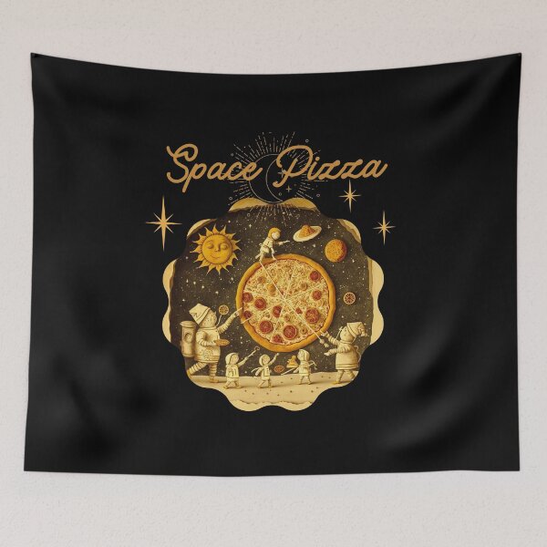Item preview, Fantasy on the theme of Pizza in space Vintage comics Space Pizza designed and sold by GorinART.