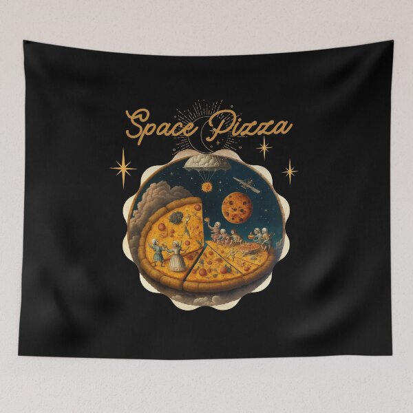 Item preview, Fantasy on the theme of Pizza in space Vintage comics Space Pizza designed and sold by GorinART.