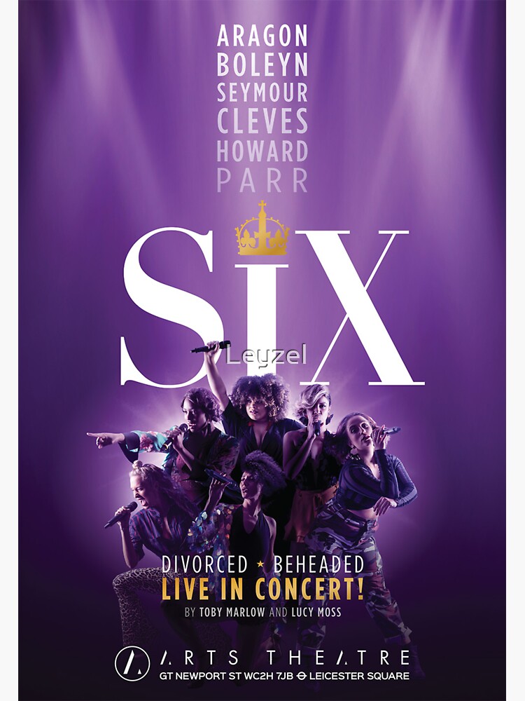 Six The Musical Poster Sticker For Sale By Leyzel Redbubble