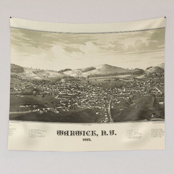 Item preview, Warwick, New York (1887) designed and sold by allhistory.