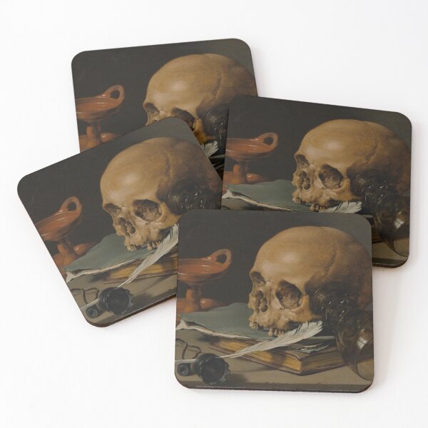Item preview, Vanitas painting 1628 Skul and Quill designed and sold by Lacasadellora.