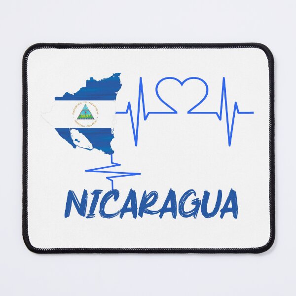 Item preview, Nicaragua Flag Map Heartbeat for Nicaraguan designed and sold by CuteHigh01.