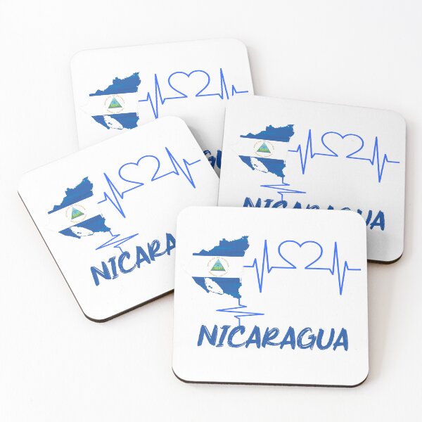 Item preview, Nicaragua Flag Map Heartbeat for Nicaraguan designed and sold by CuteHigh01.