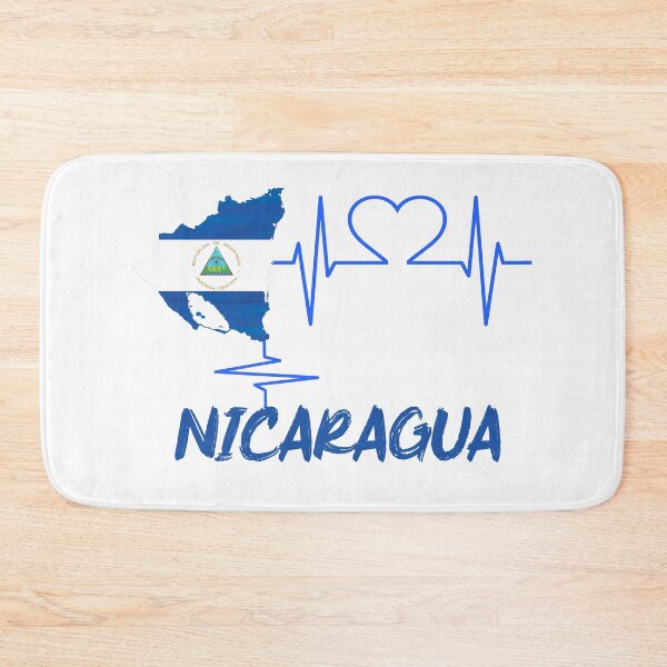 Item preview, Nicaragua Flag Map Heartbeat for Nicaraguan designed and sold by CuteHigh01.