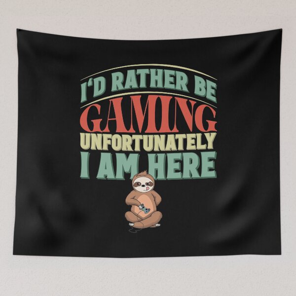 Item preview, I'd Rather Be Gaming designed and sold by RockBeeDesigns.