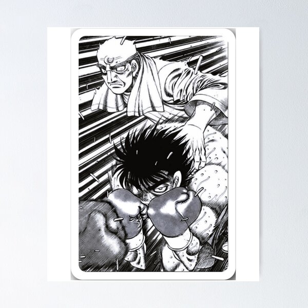 standing, Hajime no Ippo, boxing, manga, legend, simple background, white  background, minimalism, anime boys, cape