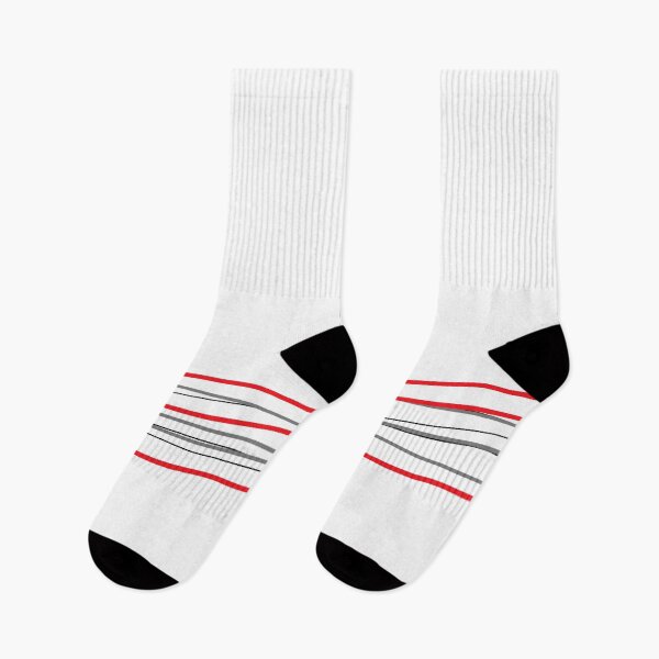 Item preview, Red Gray Black and White Scribble Lines - Stripes Bottom Graphic Design designed and sold by All-Black-White.