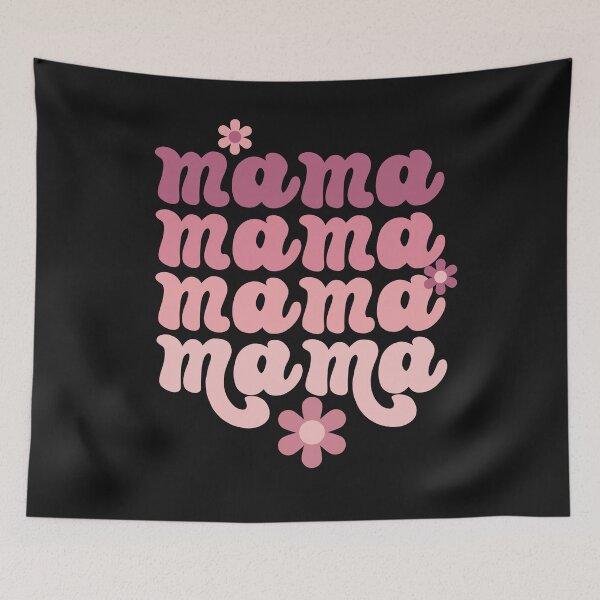 Item preview, Retro Pink Mama Typography designed and sold by HappyLifeCreate.