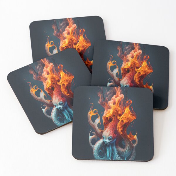 Item preview, Fire & Ice Octopus designed and sold by DalexMK.