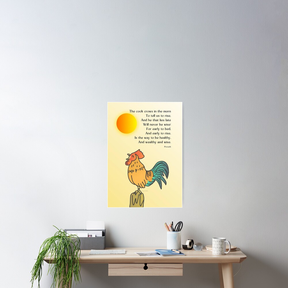 "Nursery Rhymes Early to bed, early to rise" Poster for Sale by