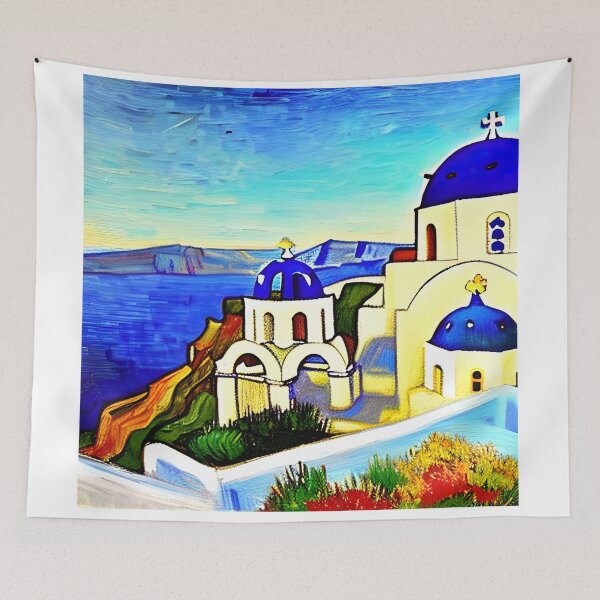 Item preview, Santorini - Van Gogh Style  designed and sold by Crestern.