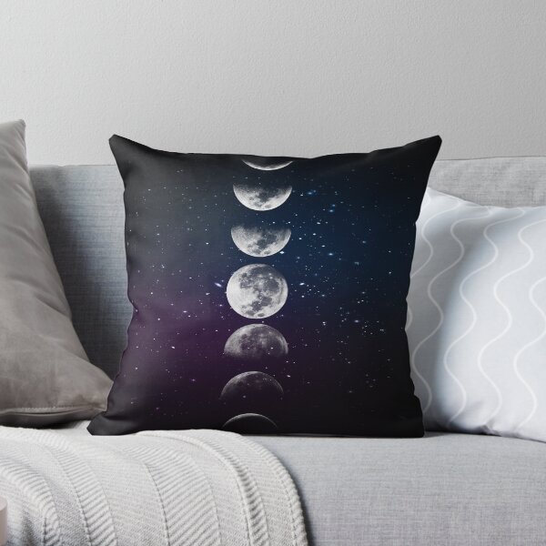 Phases of the Moon Throw Pillow