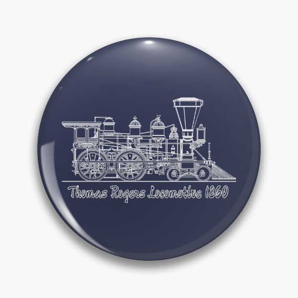 Item preview, Thomas Rogers 1860 Classic American Steam Locomotive Blueprint Diagram Gift designed and sold by Maljonic.