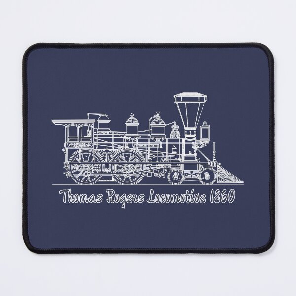 Item preview, Thomas Rogers 1860 Classic American Steam Locomotive Blueprint Diagram Gift designed and sold by Maljonic.