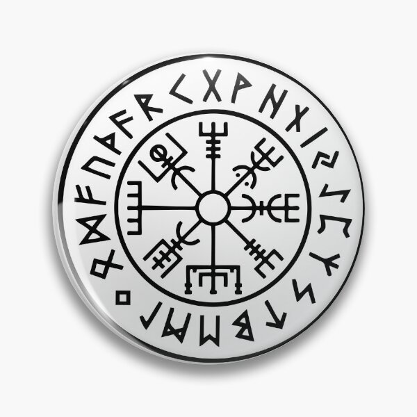 Item preview, Viking Compass Vegvisir Rune Amulet designed and sold by sweetanndspooky.