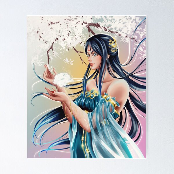 Item preview, Girl holding a flower under sakura tree designed and sold by mizuyro.