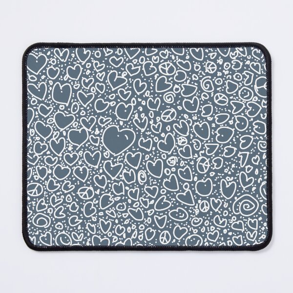 Item preview, Paynes Grey Doodle Hearts  designed and sold by drumweaver.