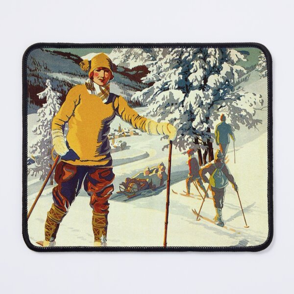 Artikelvorschau, Anfang der 1920er Jahre Wintersport Italien Reiseanzeige Alpen entworfen und verkauft von aapshop.