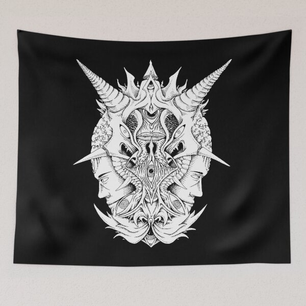Item preview, Psychodelic surreal abstract rock metal symetry monster drawing designed and sold by BrudnaMasa.