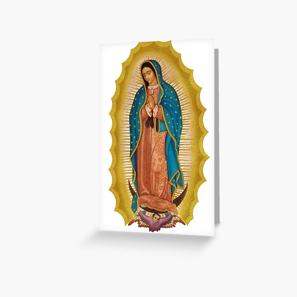 La Virgen De Guadalupe Mother Mary Madre de Dios Greeting Card by vagonart