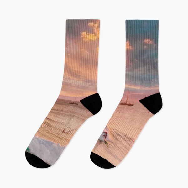 Item preview, It's Surfing time with Waves on Beach perfect catch designed and sold by Hohohaxi.
