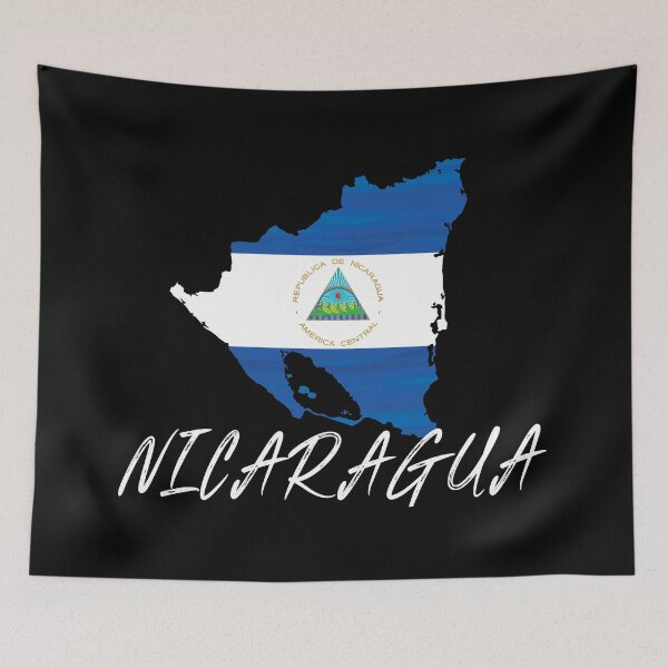 Item preview, Nicaragua Flag Vintage Black And Whait Text  designed and sold by CuteHigh01.