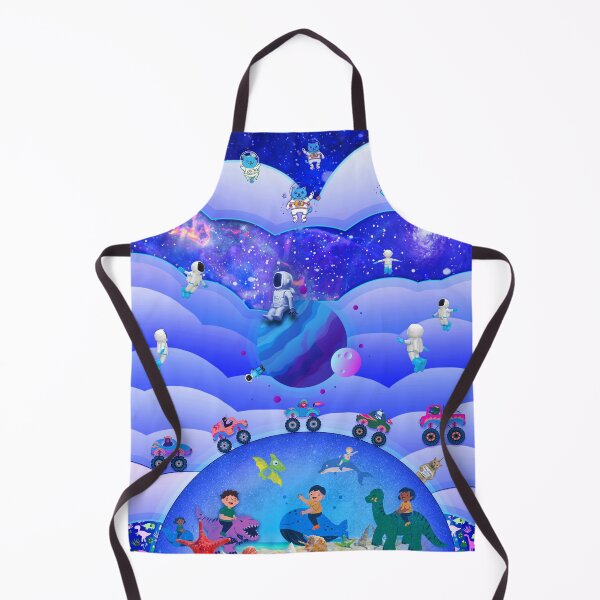 Item preview, Blue Starman with Space cats and Dinosaurs designed and sold by WestIndigo.