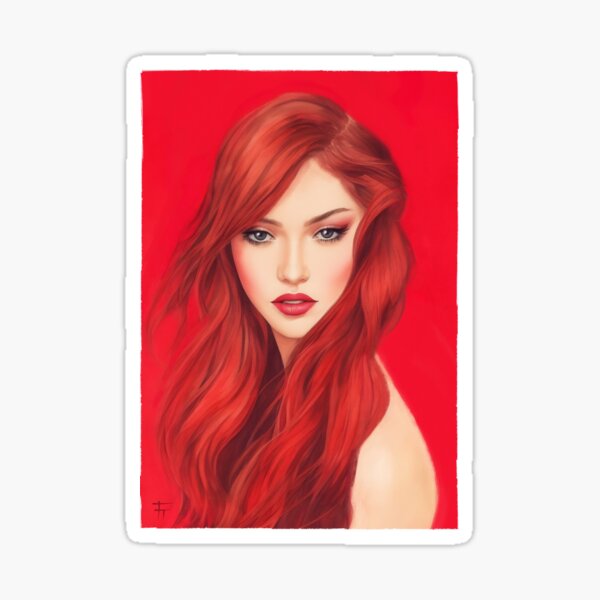 Item preview, Beautiful red hair woman designed and sold by falltee.