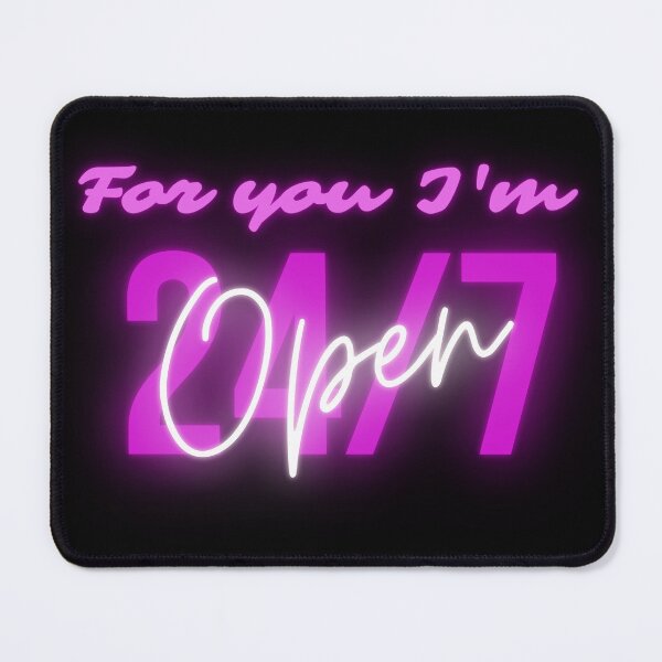 Item preview, I'm Open 24/7 | Funny Love Quote | Neon Sign Twentyfour Seven | Gift for Boyfriend / Girlfriend designed and sold by LillBramz.