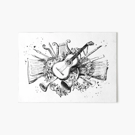 絵画 INSTRUMENTS DE MUSIQUE ET COMPOTIER Musical Instrument Composition
