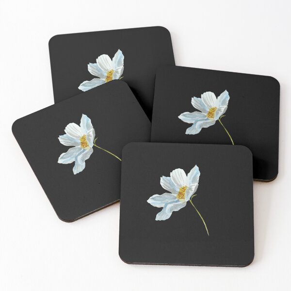 Item preview, Camomile daisy flower a cute watercolor sketch black designed and sold by Yana Mustafina | Boho Soulful Designs.